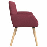 2 Seater Sofa with Solid Wood Legs 2-Seater Wine Red 42051033