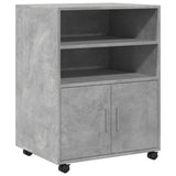 Rolling Cabinet Concrete Grey 60x48x81 cm Engineered Wood 853167