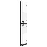 ZNTS Foldable Walk-in Shower Wall Half Frosted ESG Glass 80x190 cm 151187