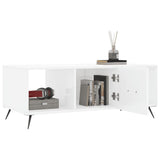 Coffee Table High Gloss White 102x50x40 cm Engineered Wood 829270