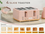 3000W 1.7L Kettle & 4 Slice Toaster, Kettle and Toaster Set with 7 Browning Controls and Crumb Tray, T3398P378860