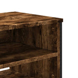 TV Cabinet Smoked Oak 122x34x41 cm Engineered Wood 848571