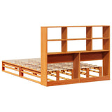 Bookcase Bed without Mattress Wax Brown 140x200 cm Solid Wood 3323922