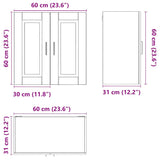 Kitchen Wall Cabinet Porto White Engineered Wood 854057