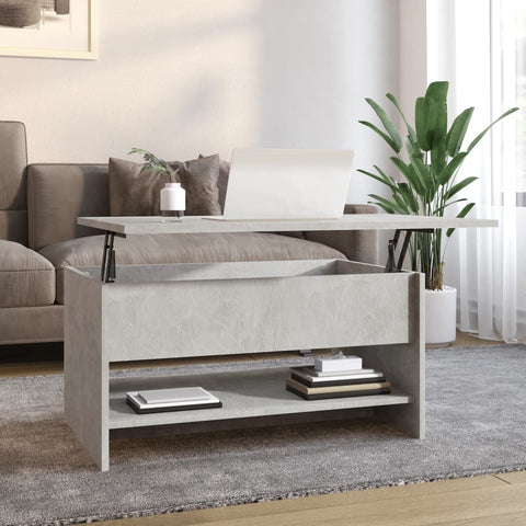 ZNTS Coffee Table Concrete Grey 80x50x40 cm Engineered Wood 809660