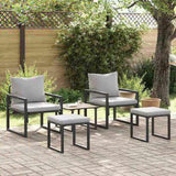 Garden Furniture with Cushion 4 pcs Light Grey Polyester 42009982