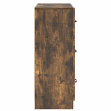 Drawer Cabinet Smoked Oak 66 x 34.5 x 87 cm Engineered Wood 895760