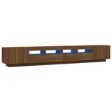 3 Piece TV Cabinet Set with LED Lights Brown Oak Engineered Wood 3120175