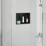 Shower Niche Black 30 x 20 x 9.5 cm Stainless Steel 42012660