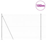 Welded Wire Fence with Concrete Base 100 x 1.6 m 3353883