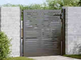Garden Gate with Lock Black 110 x 130 cm Powder-Coated Steel 42015900