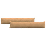 Sofa Pillows 2 pcs Brown 200 x 40 cm Corduroy Fabric 42013893
