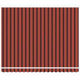 Retractable Awning Manual Orange and brown 400 x 300 cm Fabric 3330507