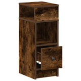 Bedside Cabinet with Drawer Smoked Oak 25x31x66 cm 858622