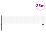 Fence with Post Grey 0.4 x 25 m Steel and PVC 3336584