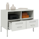 TV Cabinet White 68x39x50.5 cm Steel 843052