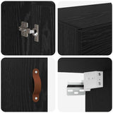 Wall-mounted Cabinet 2 pcs Black Oak 69.5 x 34 x 90 cm 3415590