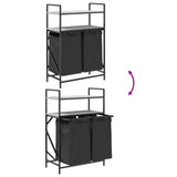 Laundry Basket 2 Compartments with Shelves Grey Sonoma 859088