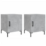 ZNTS Bedside Cabinets 2 pcs Concrete Grey 40x40x50 cm Engineered Wood 827573