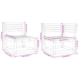 5 Piece Garden Sofa Set Wax Brown Solid Wood Pine 3216972