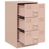 Bedside Cabinet Pink 34.5x39x62 cm Steel 841777