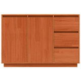 Sideboard Brown Oak 111 x 34 x 75 cm Solid Pine Wood 869877