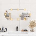 ZNTS Wall Mirror with LED Lights 35x80 cm Glass Oval 3189162