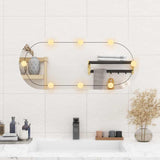 ZNTS Wall Mirror with LED Lights 35x80 cm Glass Oval 3189162