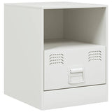 Bedside Cabinet White 34.5x39x44 cm Steel 841761