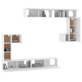 Wall-mounted TV Cabinet White Engineered Wood 3114590