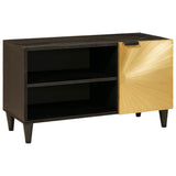 TV Cabinet Black and Gold 80 x 33 x 46 cm Engineered wood 4017843
