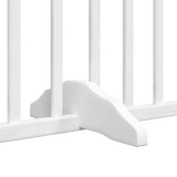 Dog Gate with Door Foldable 6 Panels White 480 cm Poplar Wood 3155621