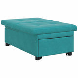 Sofa Bed Turquoise 194 x 67 x 82 cm Velvet 42008603