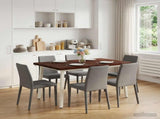 110 x 55 x 75 cm Solid Acacia Wood Dark Brown and White 937475