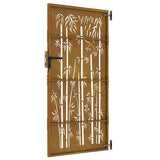 Garden Gate 85 x 200 cm Powder-coated steel Black Lockable 153237