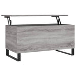 ZNTS Coffee Table Grey Sonoma 90x44.5x45 cm Engineered Wood 830986