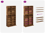 CD Cabinet Old Wood 65 x 23.5 x 175 cm Engineered Wood 8012664