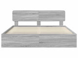 Bed Frame Grey Sonoma 140 x 200 cm Solid Pine Wood 3412074
