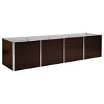 Garden Raised Bed Brown 320x80x77 cm Galvanised Steel 45715