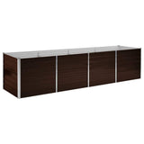 Garden Raised Bed Brown 320x80x77 cm Galvanised Steel 45715