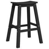 Bar Stool 2 pcs Black 52 x 43 x 73.5 cm HDPE 42006611