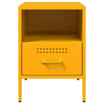 ZNTS Bedside Cabinet Mustard Yellow 36x39x50.5 cm Steel 843060