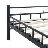 Bed Frame without Mattress Black Steel 140x200 cm 285278