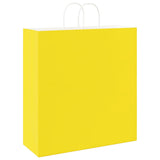 Paper Bags 250 pcs with Handles Yellow 45x17x48 cm 4101793