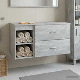 Bathroom Furniture Set 2 pcs Concrete Grey Engineered Wood 3403939