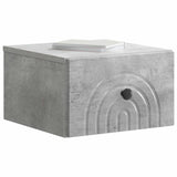 Wall-Mounted Bedside Cabinet with Drawer 2 pcs Concrete Grey 898092