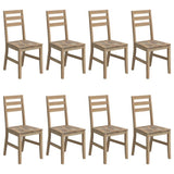 Dining Chairs 8 pcs Solid Wood Acacia 3106440