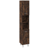 ZNTS 3 Piece Bathroom Cabinet Set Smoked Oak Engineered Wood 3187606
