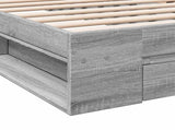 Bed Frame with Drawer without Mattress Grey Sonoma 100x200 cm 3280795