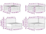 Outdoor Sofa Set 9 pcs Natural Solid Acacia Wood 3373959